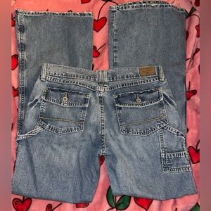 VINTAGE Old Navy Blue Jeans Low Waist Flare Leg Sz 6 Y2K 2000’s style pants